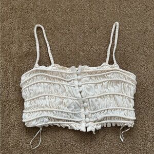 Cream Going Out Tank Top